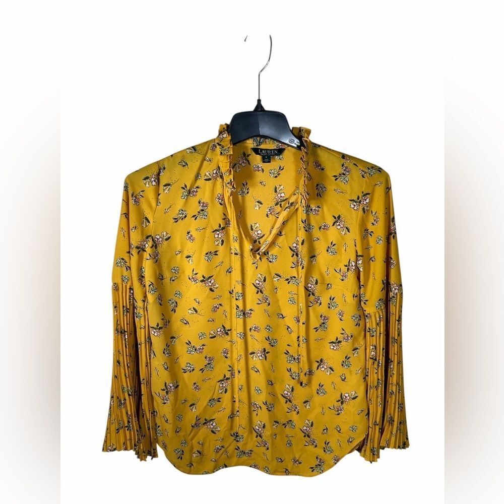 RalphโLauren Womenโs Mustard Floral Shirt